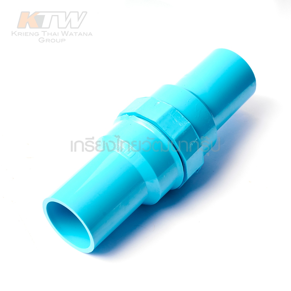 เช็ควาล์วสวมท่อลิ้นน้ำไทย 1 1/2 นิ้ว เรดแฮนด์ (REDHAND) PVC สีฟ้า