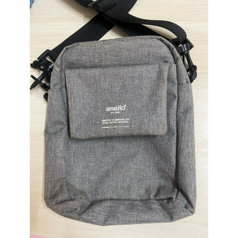 กระเป๋าAnello Travel Square Mini Shoulder Bag สีเทา