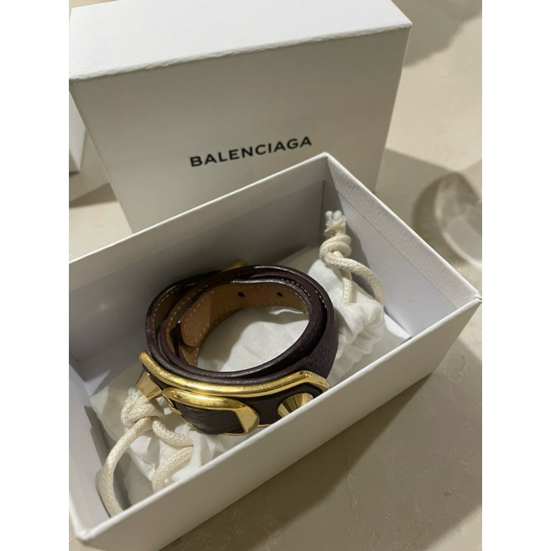 [มือสอง ของแท้ 100%] Balenciaga metallic edge bracelet