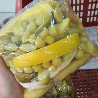ผลไม้ดองรวม ดองธรรมชาติ ไม่มีสารฟอก แถมฟรี น้ำปลหวานและพริกเกลือแซ่บๆ