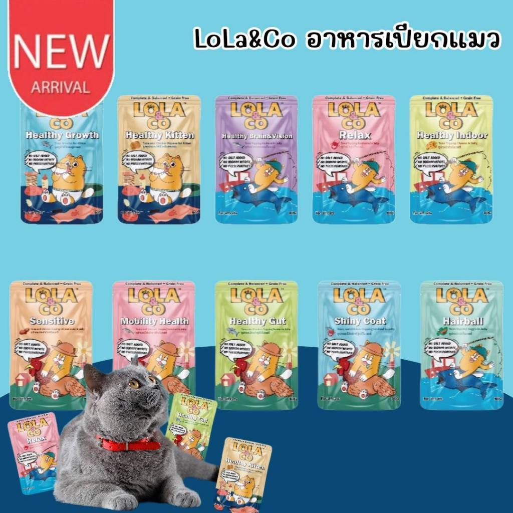 CatHoliday โลล่าแอนด์โค LoLa&Co อาหารเปียกแมว สูตร Complete & Balance ขนาด 80 กรัม