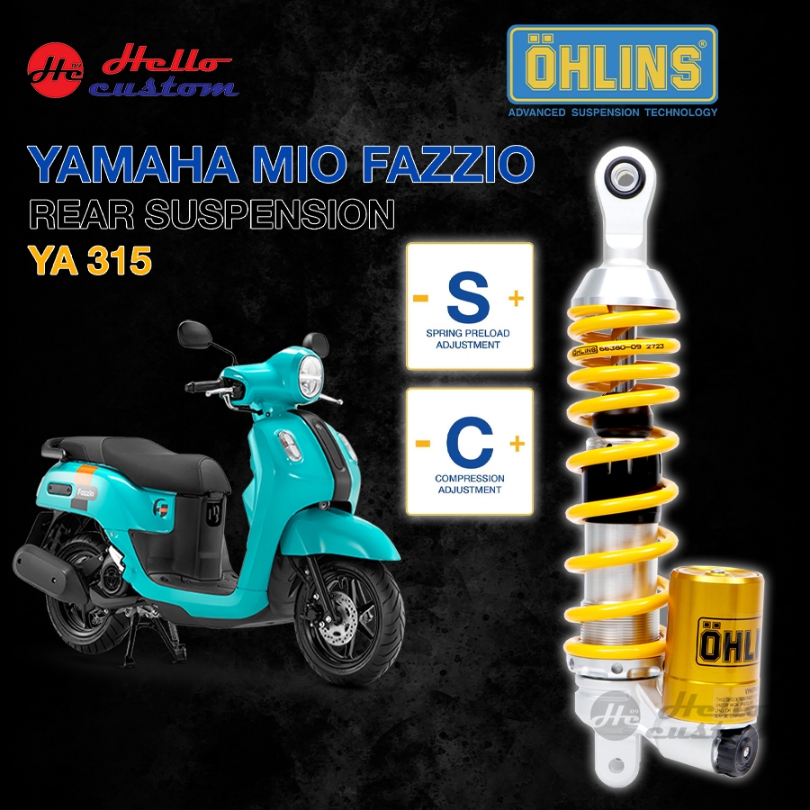 (ลด20% ใส่โค้ด 20DDCCB) โช๊คหลัง Ohlins YA315 Yamaha Fazzio ปี 2023