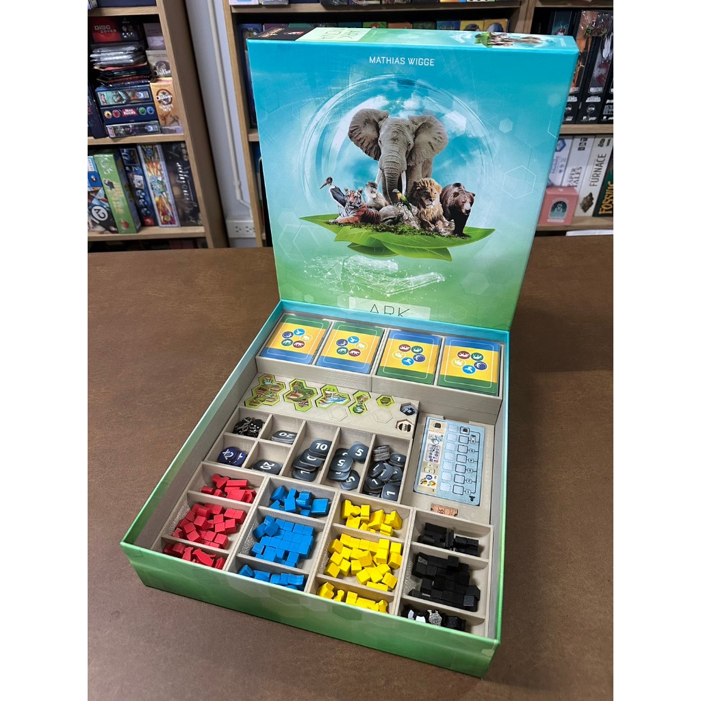 [Plastic] Ark Nova Boardgame + Marine Worlds Expansion(EN/TH) : Organizer - ชุดกล่องจัดเก็บอุปกรณ์สำหรับเกมนาวาสรรพสัตว์