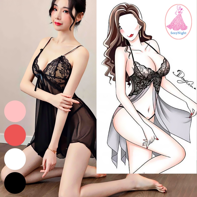 SexyNight ซีทรู ชุดนอนเซ็กซี่ ตาข่าย ชุดนอนไม่ได้นอน ราคาถูก พร้อมส่งจากไทย（H1120）