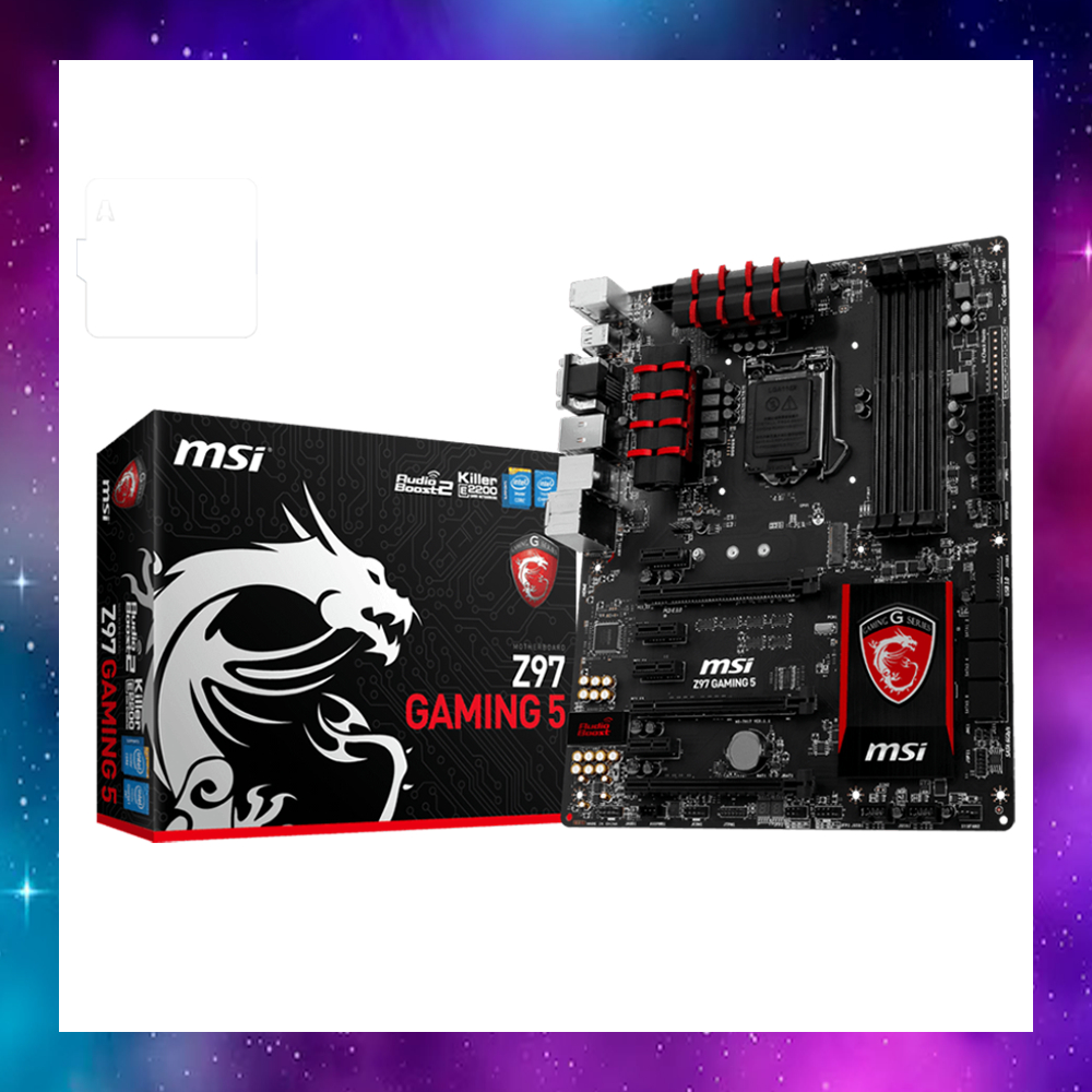 MAINBOARD (เมนบอร์ด) MSI Z97 GAMING5 SOCKET1150 GEN4 ไม่มีฝาหลัง ใช้งานปกติ