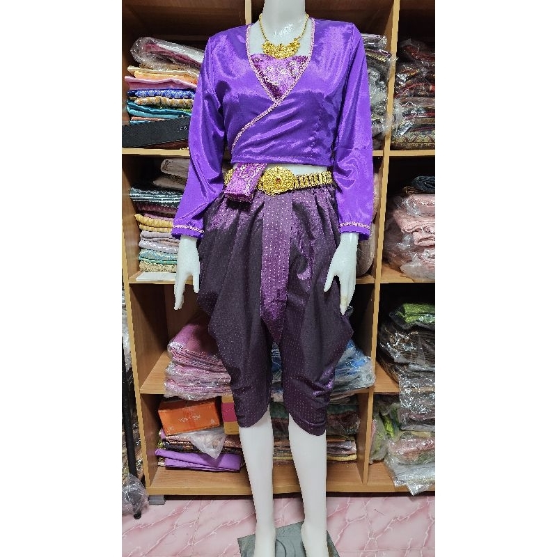 ชุดไทยแม่พุฒตาล(โจง+เสื้อ+สไบ)(ไม่รวมเครื่องประดับ) - รูปที่ 2