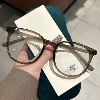 COD❤️พร้อมส่ง-แว่นตาป้องกันแสงสีฟ้าเกาหลีกรอบทรงกลมใหญ่ส์ใสแฟชั่นเบาพิเศษคอมพิวเตอร์แว่นกรองแสงผู้ชายและผู้หญิง-a.one