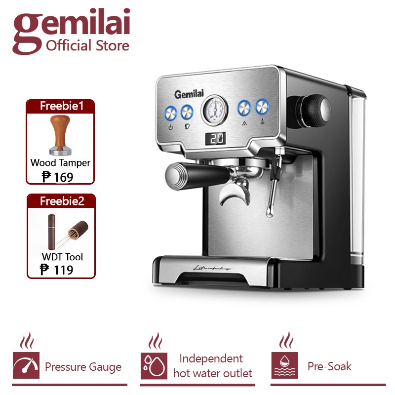 GEMILAI CRM3605 Coffee Machine เครื่องชงกาแฟอัตโนมัติ ขนาดหัวชง 58mm เครื่องชงกาแฟเชิงพาณิชย์ Coffee Maker