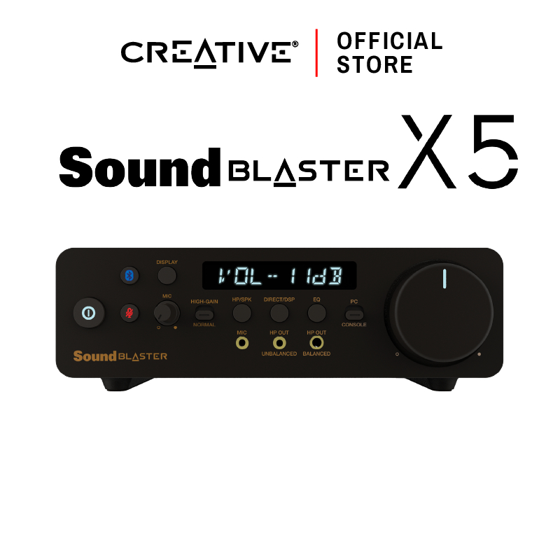 CREATIVE SOUND CARD Sound Blaster X5 Dual DAC & Dual XAMP มาพร้อมกับ Headphones Bi-Amp