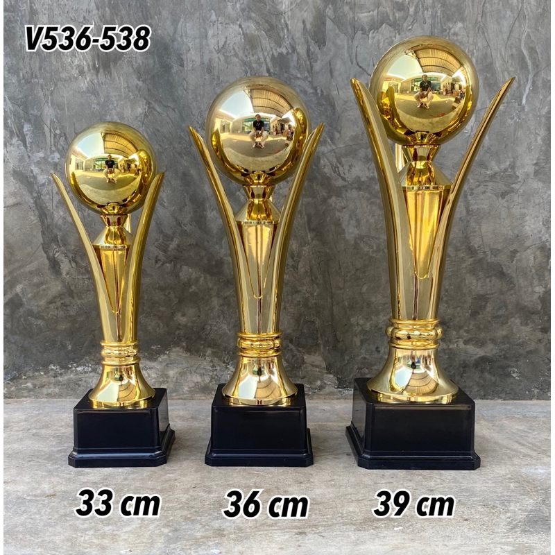 ถ้วยรางวัล v536-538 สูง 33-36-39 cm ฟรีทำป้ายติดถ้วย