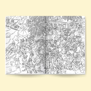 Summer days coloring book สมุดระบายสี 20 หน้า ขนาด 17x25cm