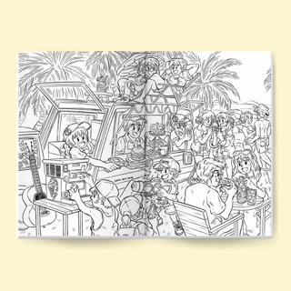 Summer days coloring book สมุดระบายสี 20 หน้า ขนาด 17x25cm