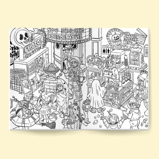 Happy Halloween coloring book สมุดระบายสี 20 หน้า ขนาด 17x25cm