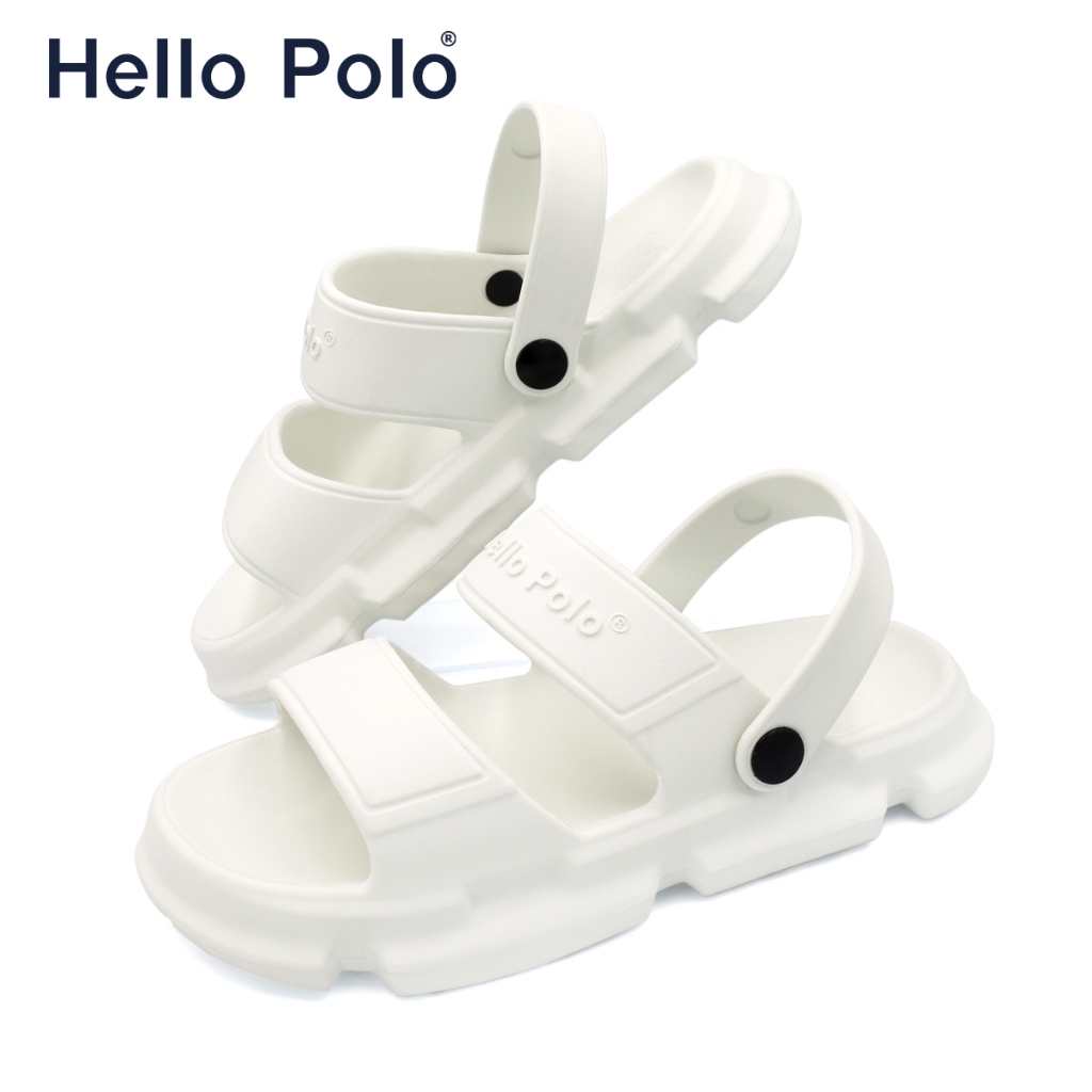 Hello Polo รองเท้าแตะแฟชั่นผู้หญิง กันลื่น พื้นหนา แตะน่ารัก นิ่มเหมือนเหยียบขี้ HP8012W