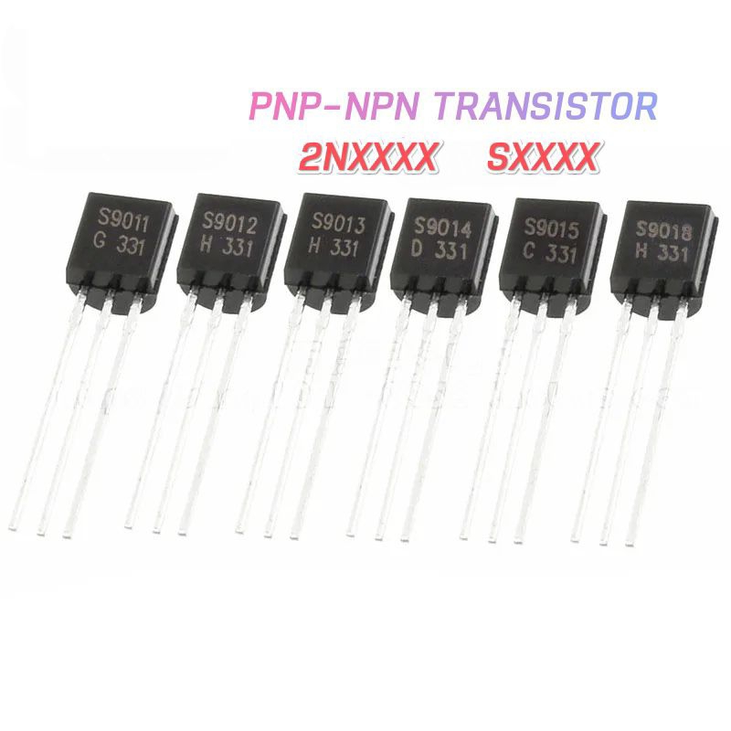 5Pcs transistors 2N2222 S9014 S9015
