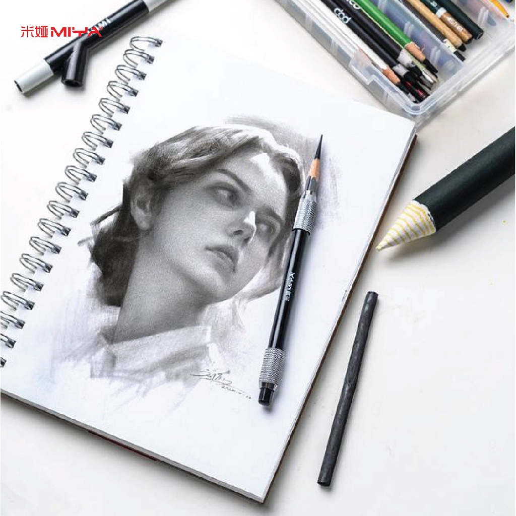 MIYA HIMI Gouache Pad หนังสือผงน้ำ สำหรับสีน้ำ ภาพร่างและสีอะคริลิก Sketch Book 50 แผ่น 160GSM