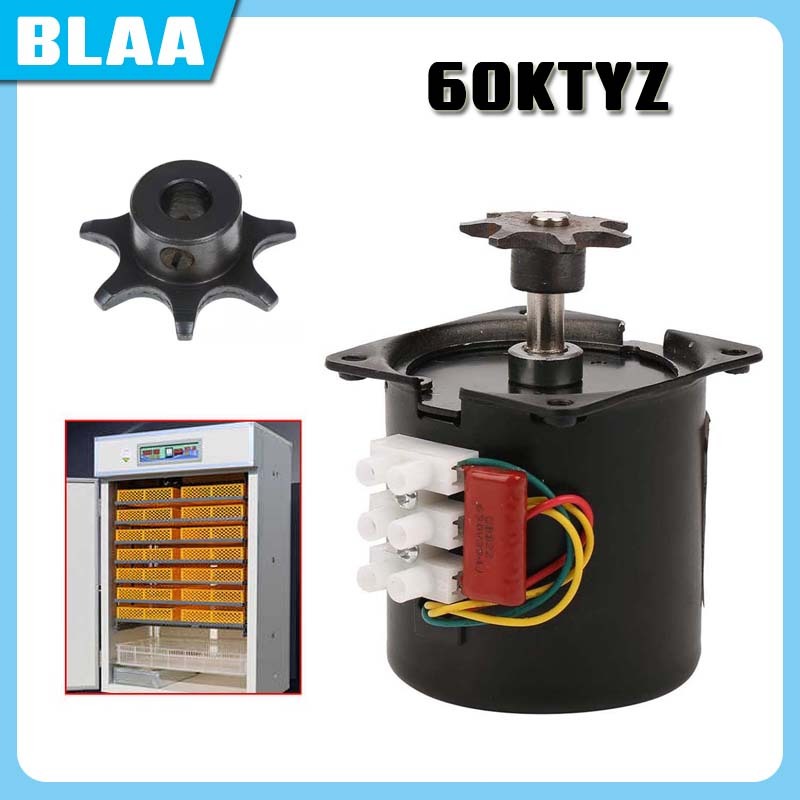 มอเตอร์60ktyz 2.5รอบ มอเตอร์ไฟฟ้า 220v มอเตอร์เกียร์ มอเตอร์รอบต่ำ มอเตอร์ซิงโคร อุปกรณ์ตู้ฟักไข่