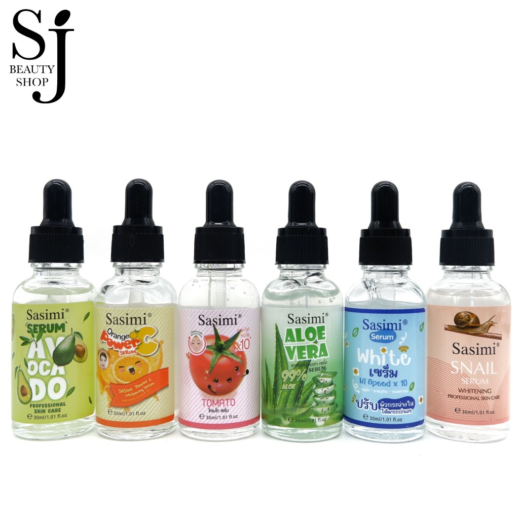 SASIMI FACE SERUM เซรั่มบำรุงผิวหน้า เพิ่มความชุ่มชื้นให้ผิวสว่าง กระจ่างใส 6สูตร