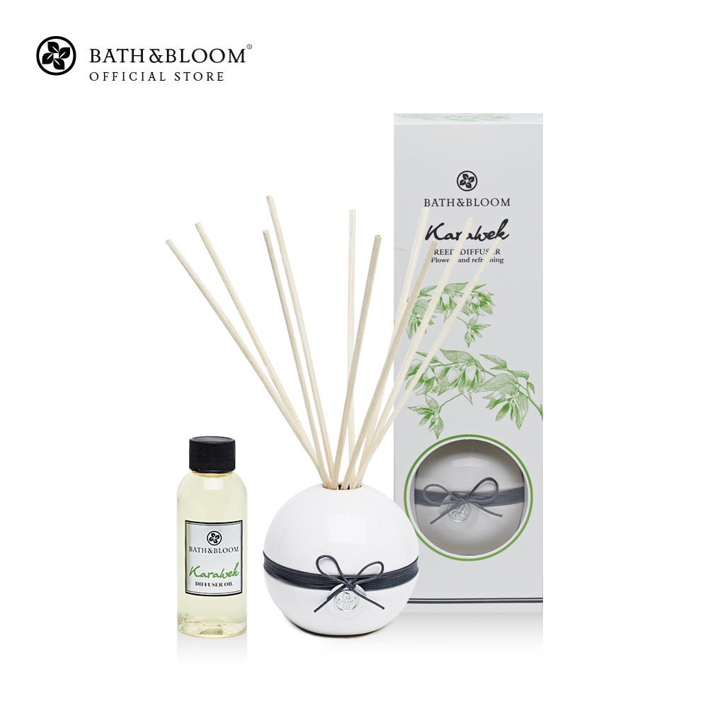 [BBKS005] BATH & BLOOM Karawek Diffuser 100ml Set บาธ แอนด์ บลูม ชุดไม้หอมอโรม่าปรับอากาศกลิ่นดอกการะเวก 100 มล.+ก้านไม้