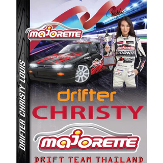 Majorette รุ่น NISSAN CEFIRO A31 Drifter Christy Louis ลิขสิทธิ์แท้ 100% ล้อยาง โมเดลรถเหล็ก เปิดกระโปรงรถได้ MJ84012STH