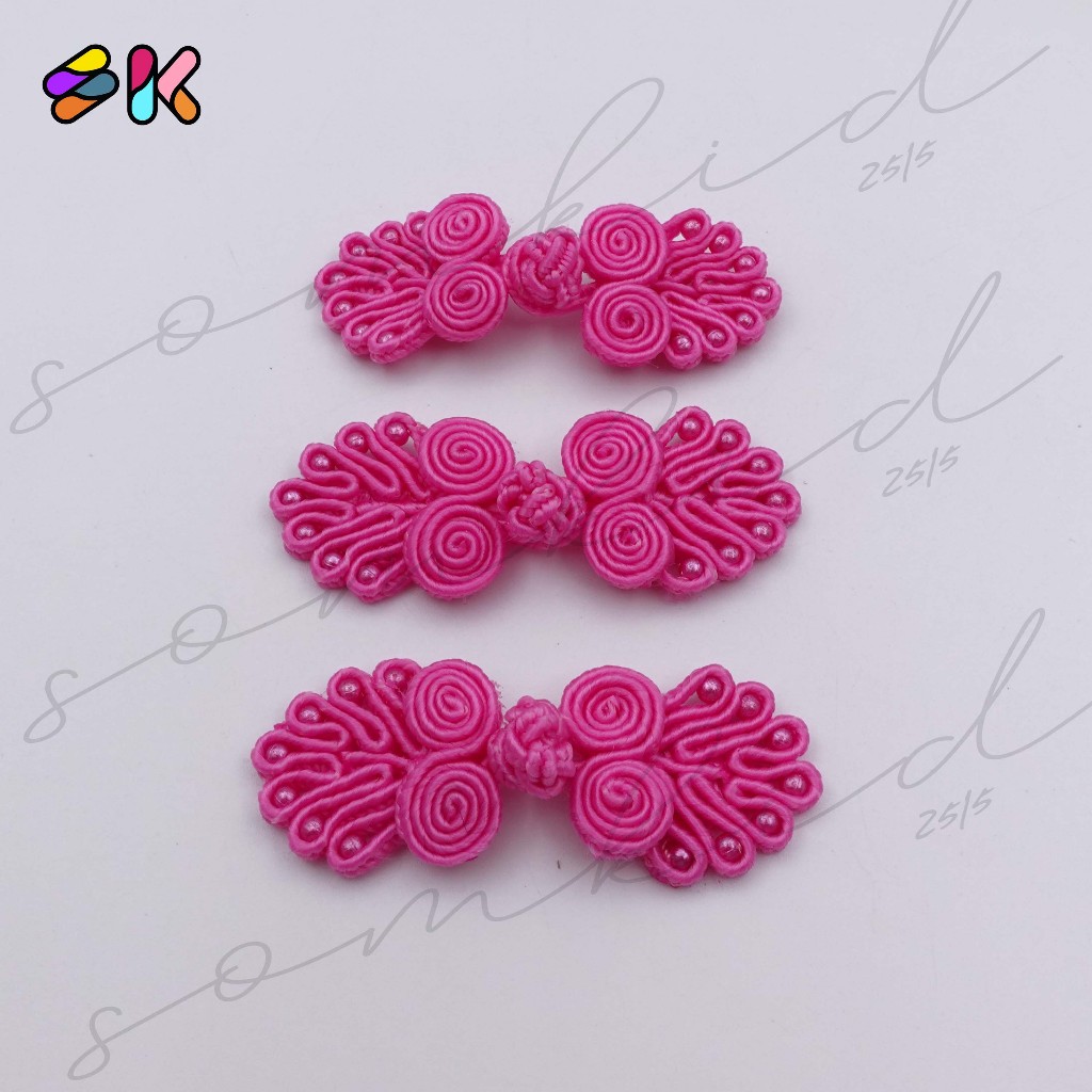 somkid กระดุมกี่เพ้า กระดุมจีน กระดุมติดชุดกี่เพ้าจีนลายนกยูง มีมากกว่า10สี  ขนาด6เซนติเมตร - รูปที่ 3