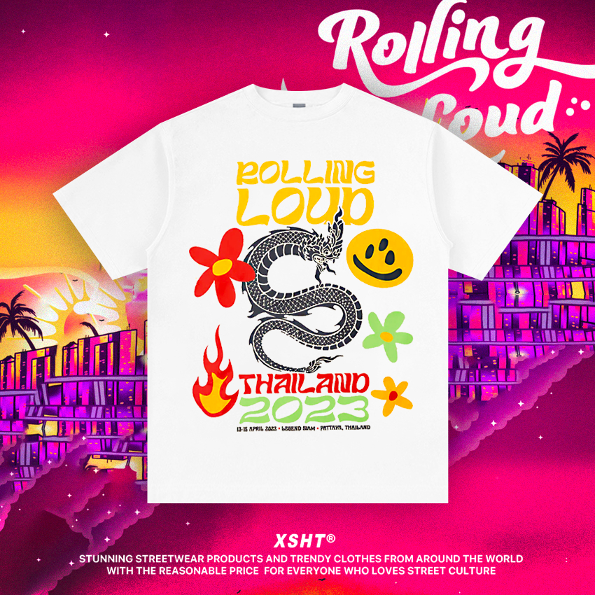 🔥พร้อมส่ง🔥 เสื้อ Rolling Loud Thailand Scales Cream Tee - White (สีขาว) by XSHT