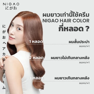 [ฟรี Developer] NIGAO Hair Color Fashion C6 Caramel | นิกาโอะ ครีมเปลี่ยนสีผม สีย้อมผม สีน้ำตาล คาราเมล 100 mL