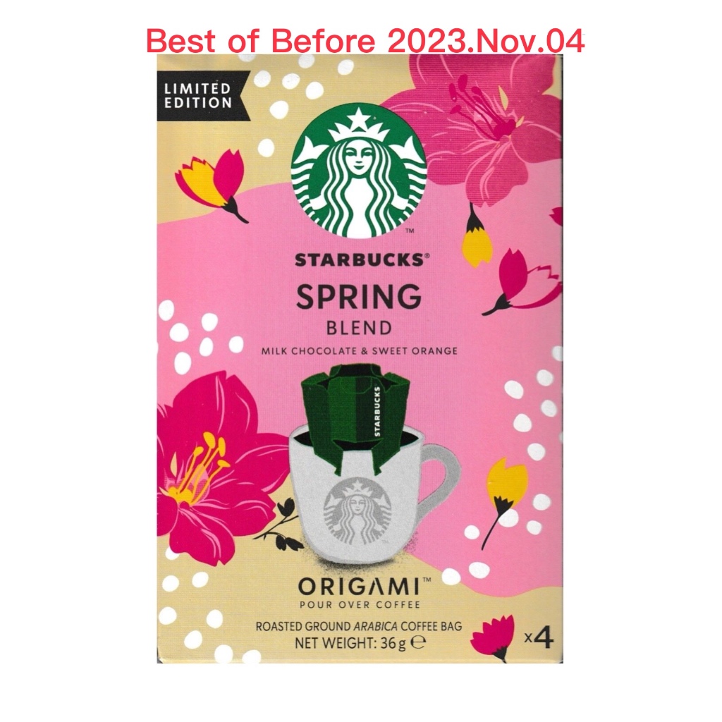 Best of Before date 2023/11.04 STARBUCKS® Origami™ Pour Over Coffee Spring Blend สตาร์บัคส์ กาแฟดริป limited edition สิน
