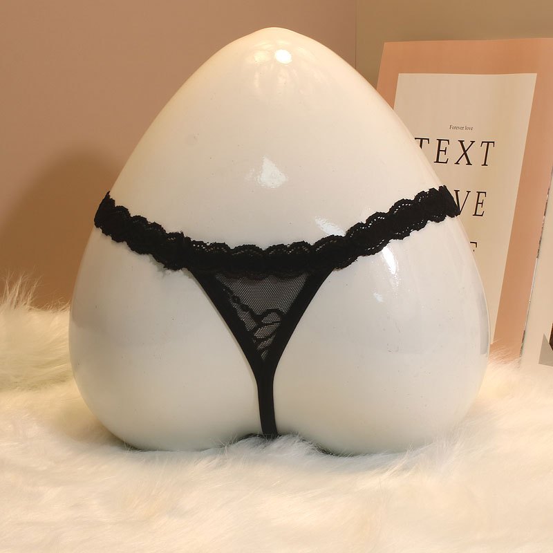 E44 กางเกงในจีสตริง ผ้าซีทรู แต่งขอบ เซ็กซี่  สีพื้น พร้อมส่ง - รูปที่ 2