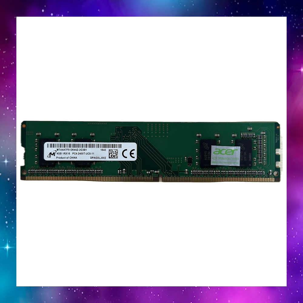 4GB (4GBx1) DDR4 BUS2400 RAM PC (แรมพีซี) MICRON ใช้งานปกติ