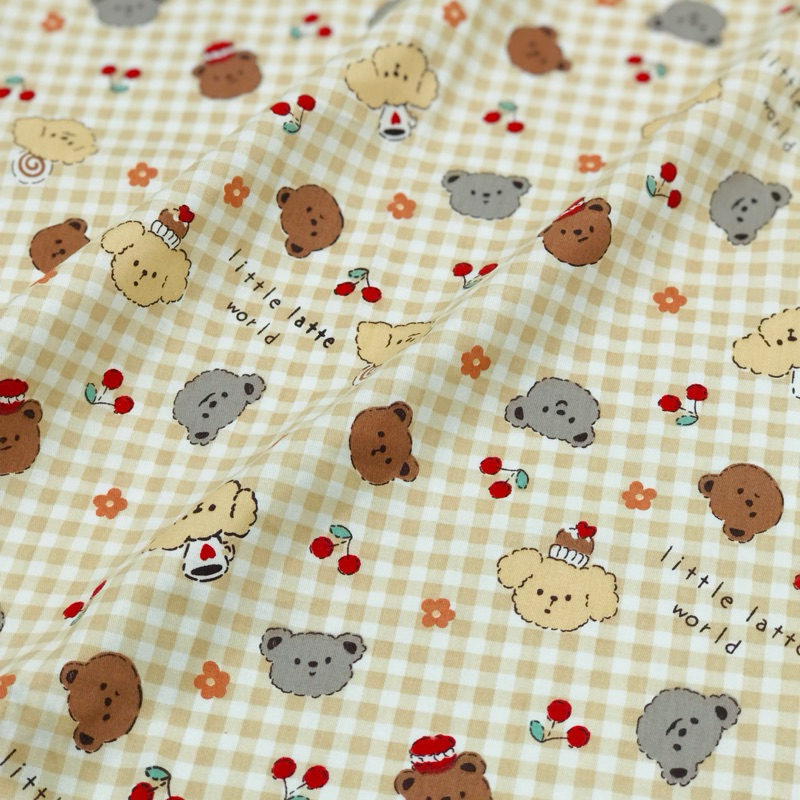 ผ้าแบ่งขาย ผ้านำเข้า cotton twill หน้ากว้าง 64“ cotton แท้ 100% ลายน่ารัก ตัดยาวต่อเนื่องได้ค่ะ