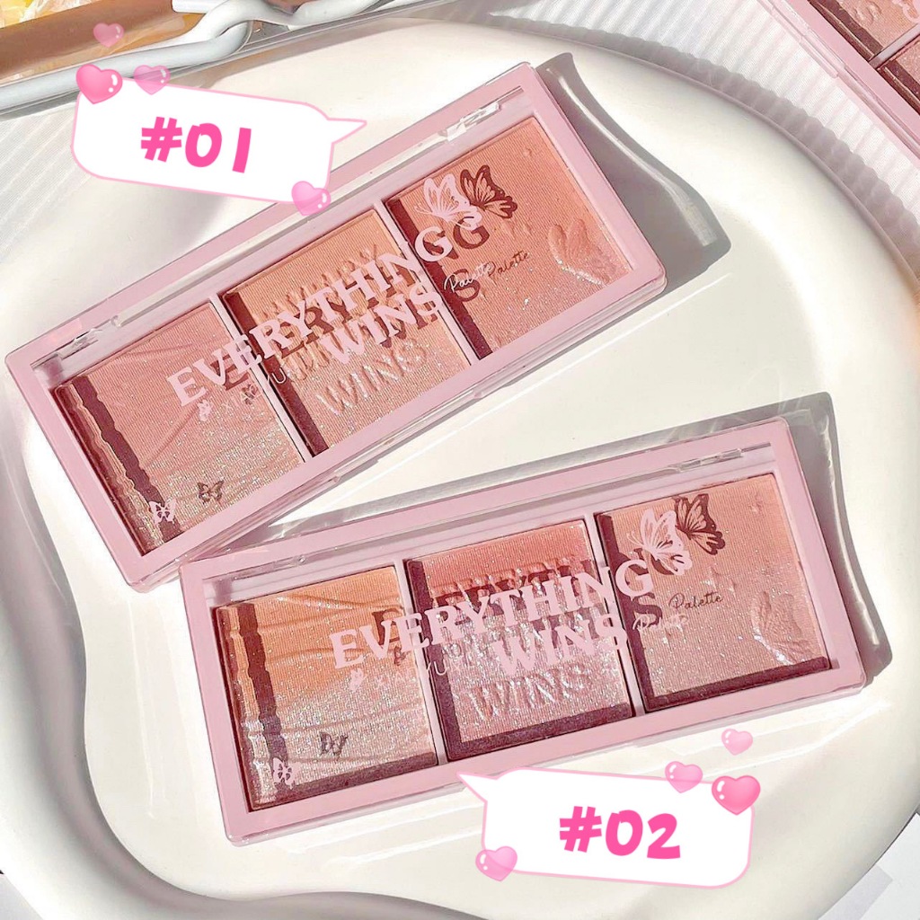 pink girl123:บลัชออน อายแชโดว์ 3-in-1 บลัชออน อายแชโดว์ ไฮไลท์ เนื้อมุกธรรมชาติ 3 สี S3133