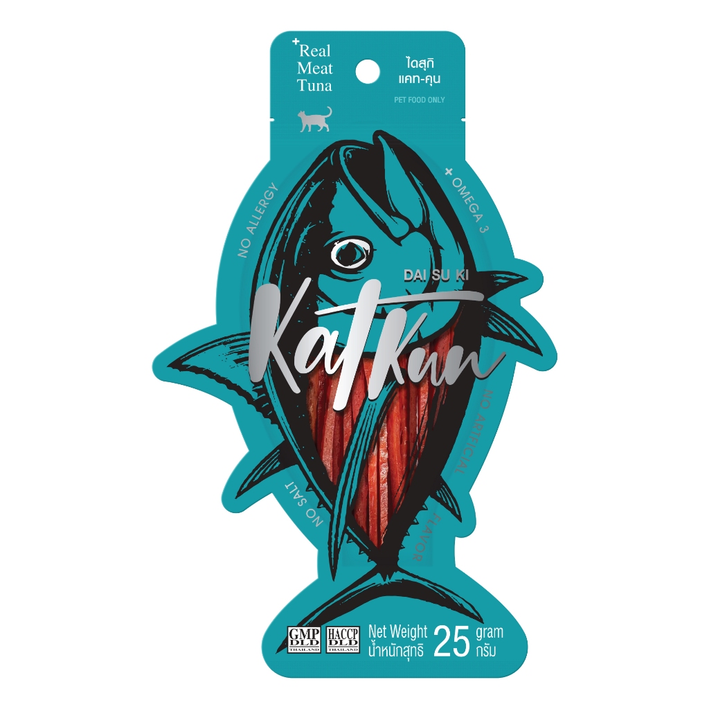 Daisuki Kat Kun real tuna เป็นขนมทานเล่นสำหรับน้องแมวแสนรักของคุณ บรรจุ 1*25กรัม