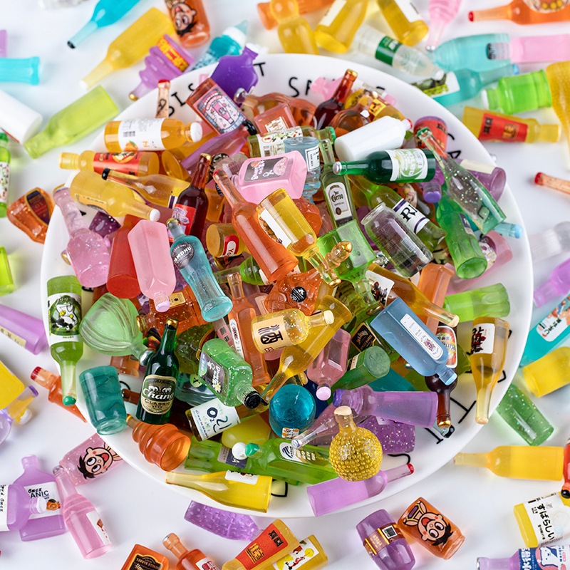 10 ชิ้นต่อชุด โมเดลขวดจิ๋ว ของเล่นจิ๋ว ของตกแต่ง DIY มีให้เลือกหลายสีในตัวเลือกสินค้า