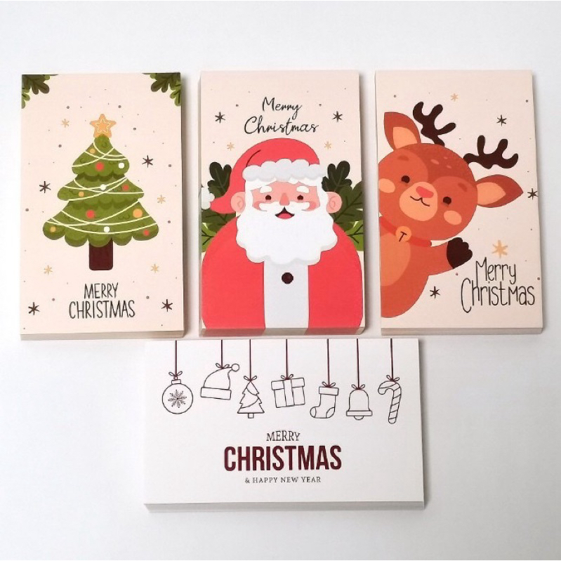 การ์ด Merry Chismas 5.4x9cm. 250 แกรม