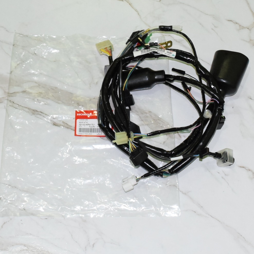 ชุดสายไฟ Wave 125i ปี2005 (บังลม ไมล์ส้ม สตาร์ทเท้า) แท้ศูนย์ฮอนด้า ราคา/1ชิ้น 32100-KPH-701