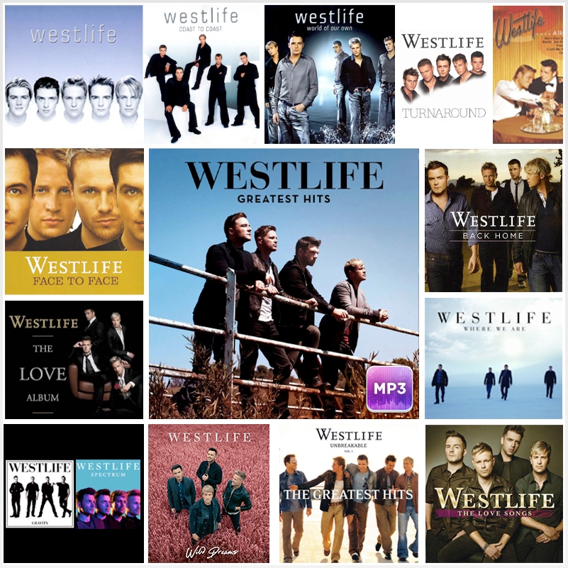 (USB) MP3 / (USB) FLAC (Hi-Res AUDIO) วง Westlife ครบทุกอัลบั้ม ปี 1999 - 2021 💥12อัลบั้ม + อัลบั้มรวม 3ชุด รวม15อัลบั้ม