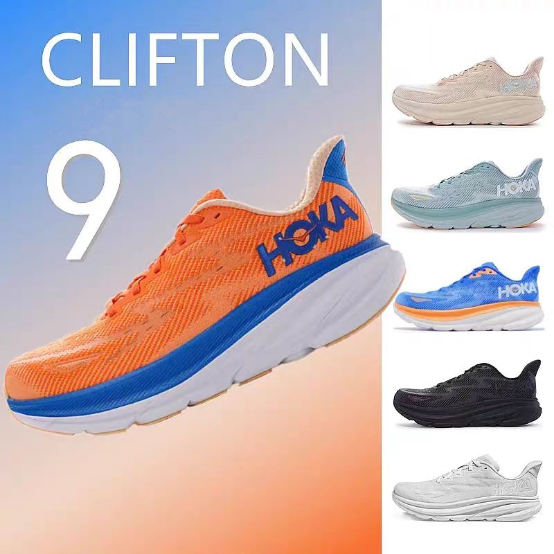 แท้ % HOKA one one Clifton 9 รองเท้าผ้าใบ รองเท้าวิ่ง running Shoes for Men and woman Sneakers