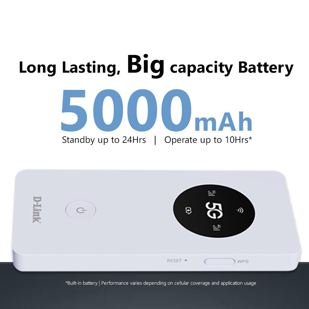 เร้าเตอร์ใส่ซิม D-Link (DWR-U2000) 5G/4G/LTE Pocket Dual Band Wifi Router- รับประกัน 3 ปี