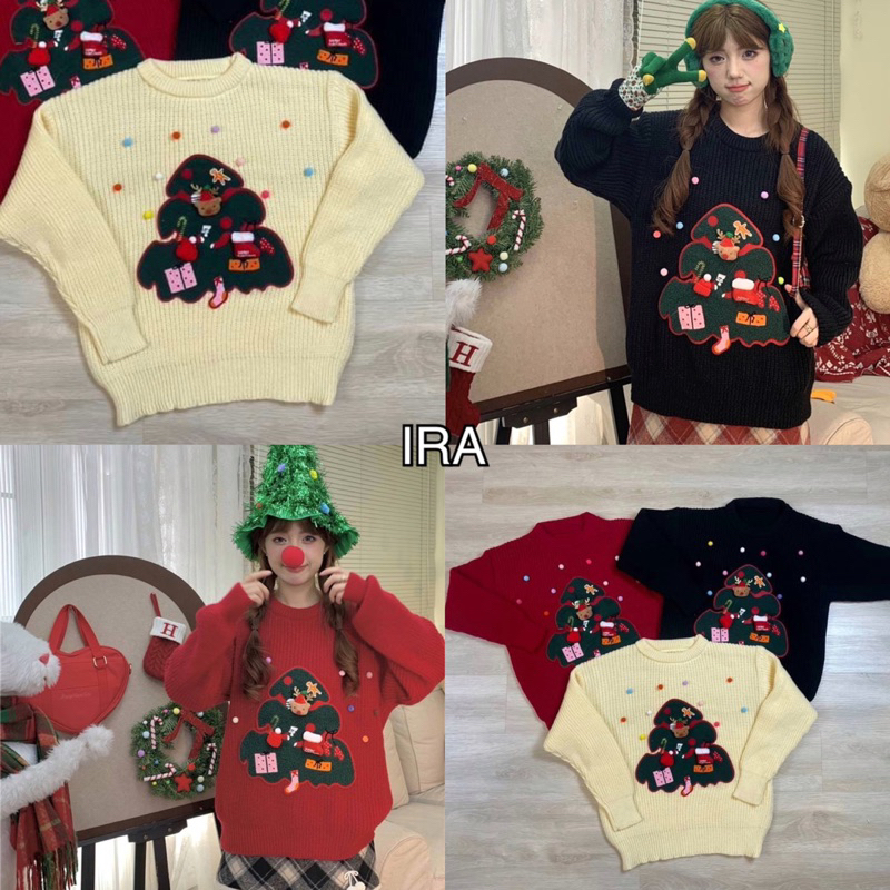BY IRA Sweater เสื้อไหมพรมแขนยาว สเวสเตอร์ ผ้านุ่มนิ่ม คนตัวเล็กใส่เป็นมินิเดรสก็น่ารักไปอีกแบบ