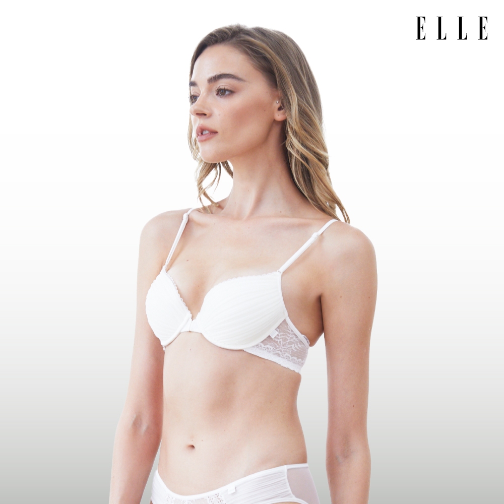 ELLE lingerie Moulded Bra Front-Close ยกทรงตะขอหน้ามีโครงเสริมฟองน้ำตกแต่งพลีท - LB7540