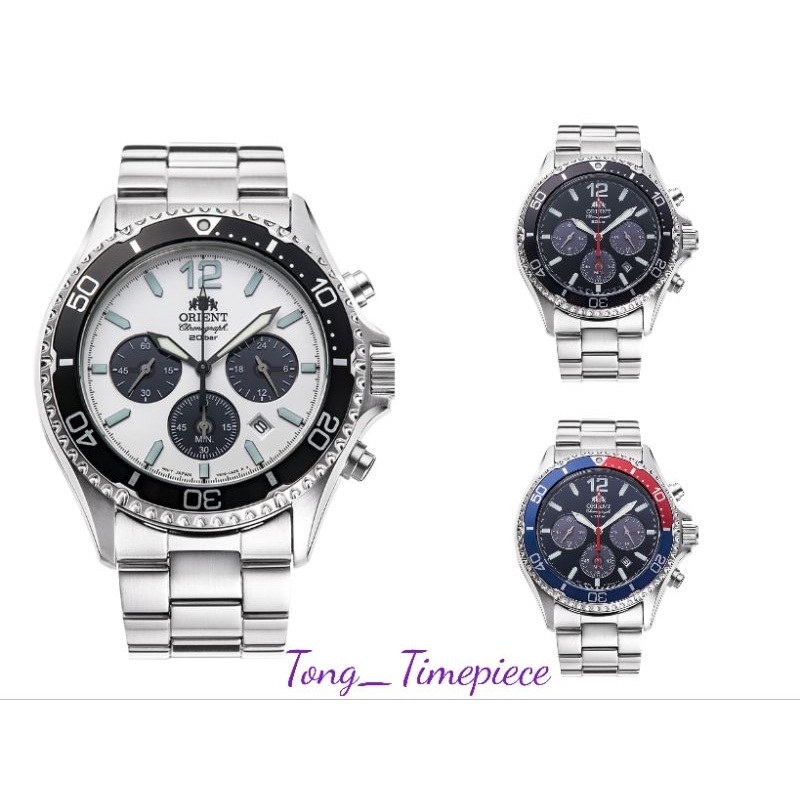 นาฬิกาข้อมือผู้ชาย  Orient Mako Chronograph Solar Powered