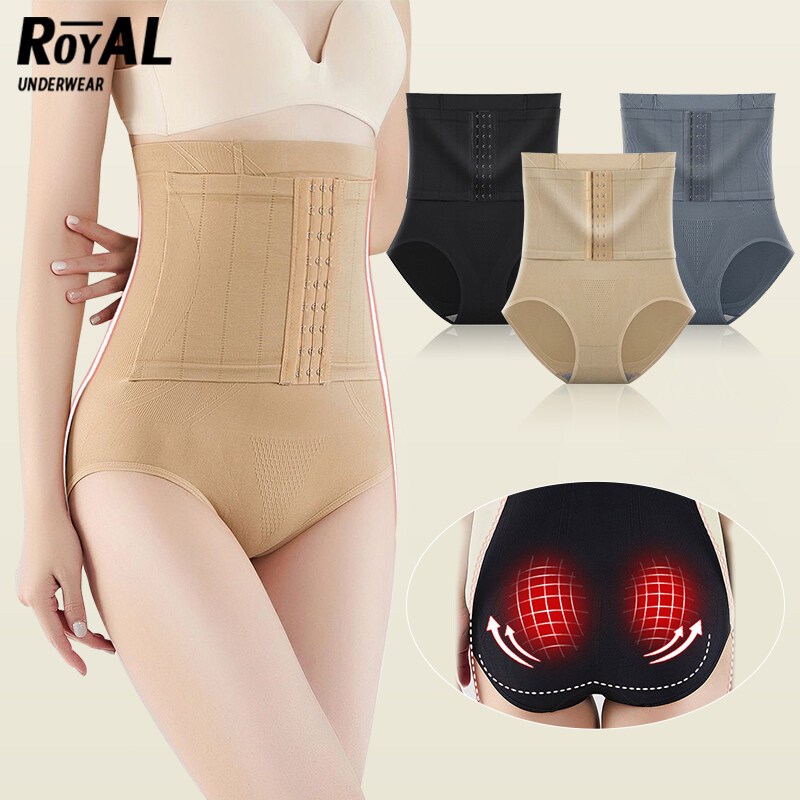 Royal Underwear กางเกงในเสตย์ สไตล์ยุโรปและอเมริกา กางเกงในผู้หญิง สูงเอว ลดหน้าท้อง ยกสะโพก ผ้า: ผ้าฝ้าย BBA118