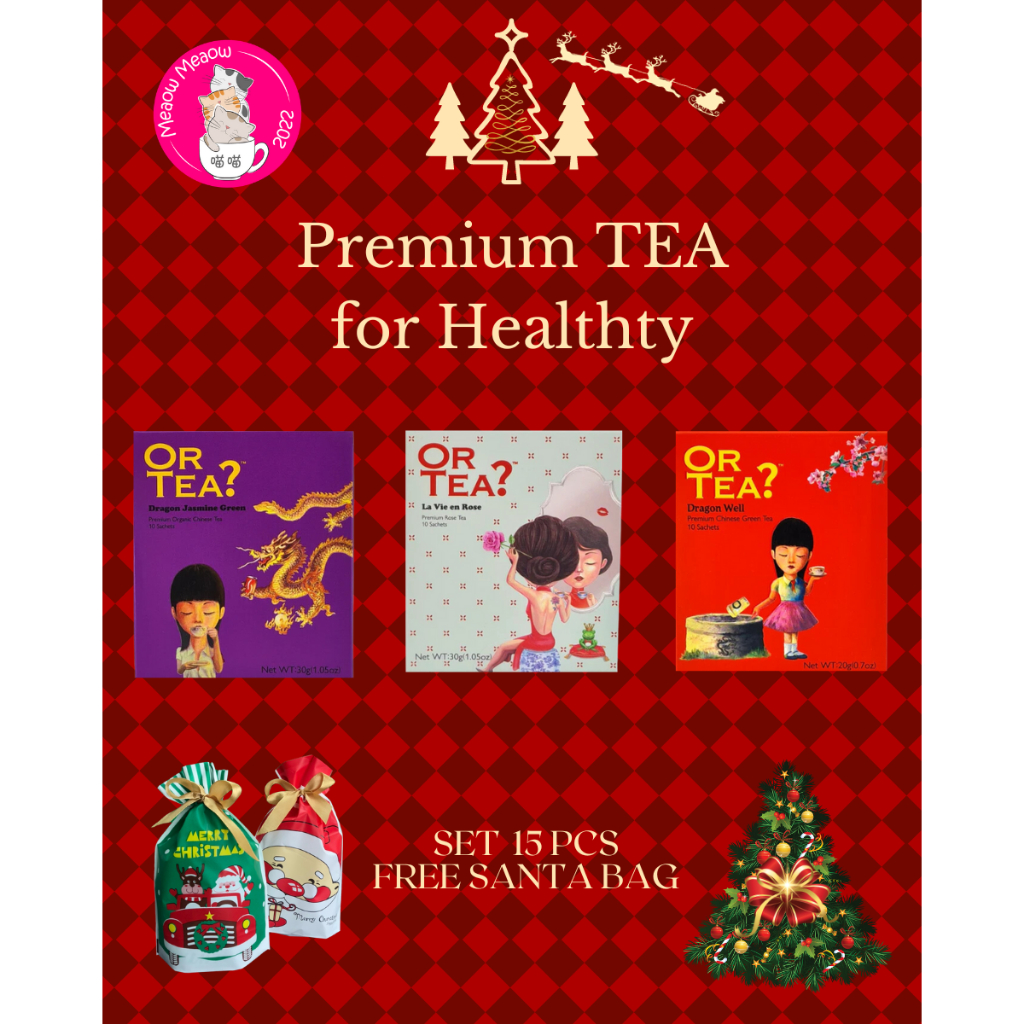 ชา Or Tea? Premium TEA for Healthty SET 15 ซอง แถมฟรี ถุงซานต้าน่ารักๆ