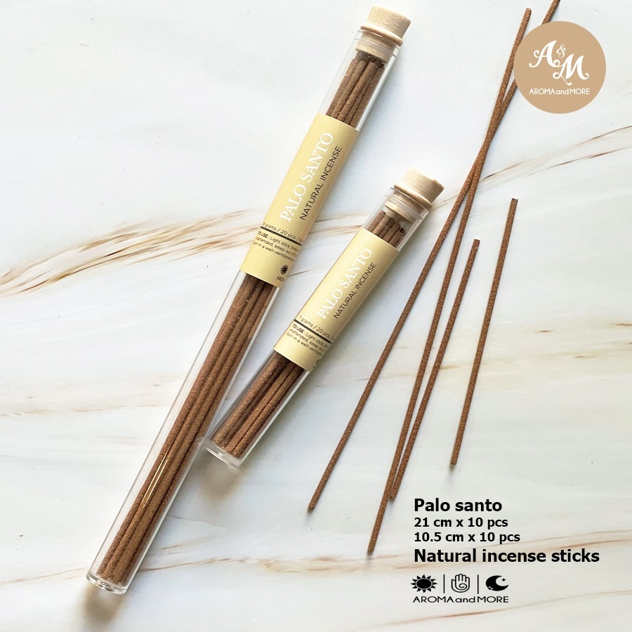 Aroma&More Incense Sticks- Palo santo ธูปหอมพาโล ซานโตแบบก้าน จากเปรู กลิ่นหอมนุ่มอบอุ่น สงบและผ่อนคลาย ยาว 10.5/21 CM