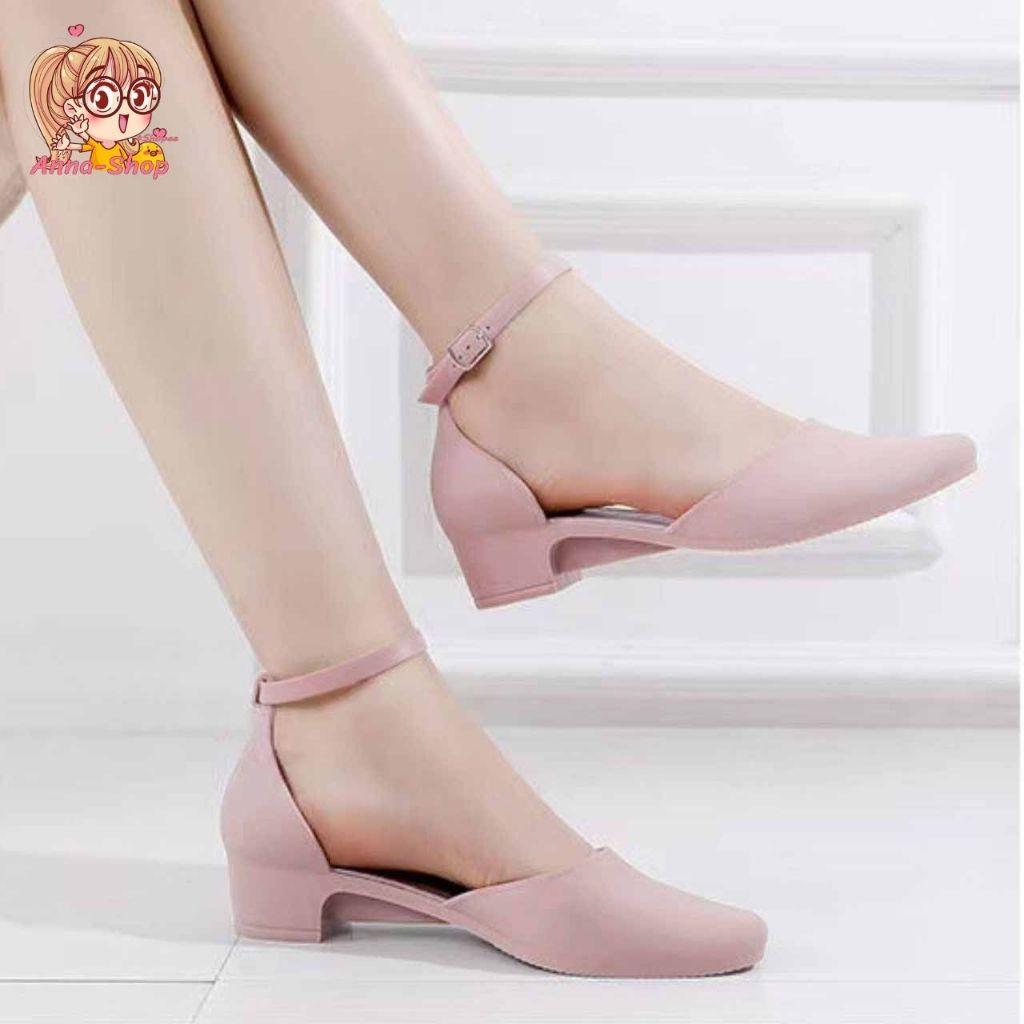 annacny รองเท้ายางคัชชู มาใหม่ 🩰 รุ่นรัดส้น รองเท้าแฟชั่น แบบซิลิโคน 💗 ยืดหยุ่น ไม่กัดเท้า T241 - รูปที่ 5