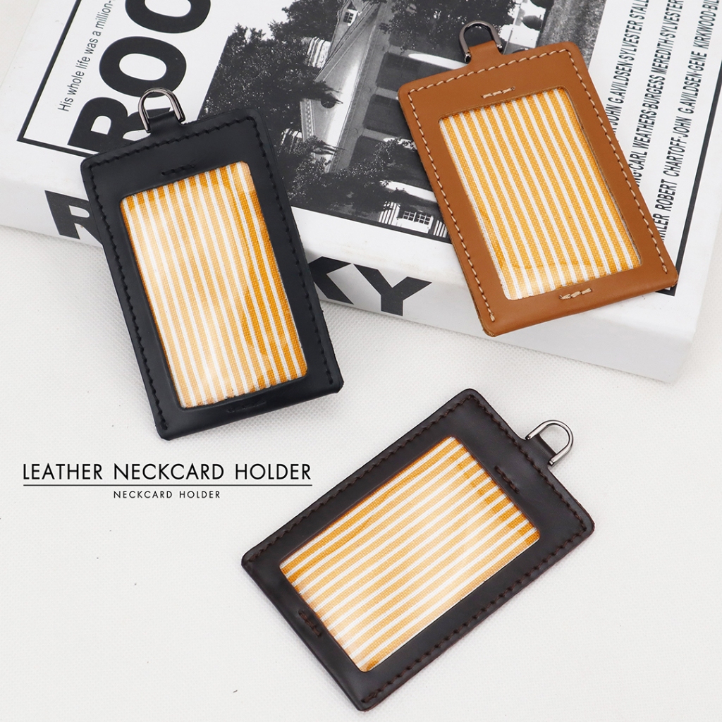 ป้ายใส่บัตรพนักงานหนังแท้ Leather NeckcardHolder - Craftor