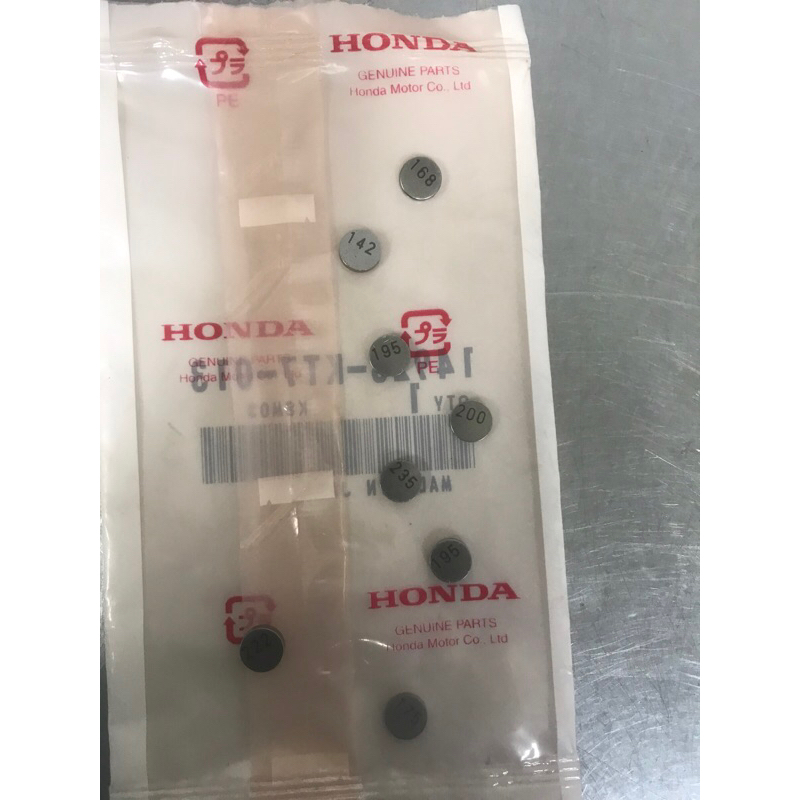 ชิมวาล์ว/แผ่นตั้งวาล์ว/แผ่นชิมลองวาล์ว honda 7.48ของแท้100% มีทุกเบอร์ รายระเอียดทักมาได้เลยครับ