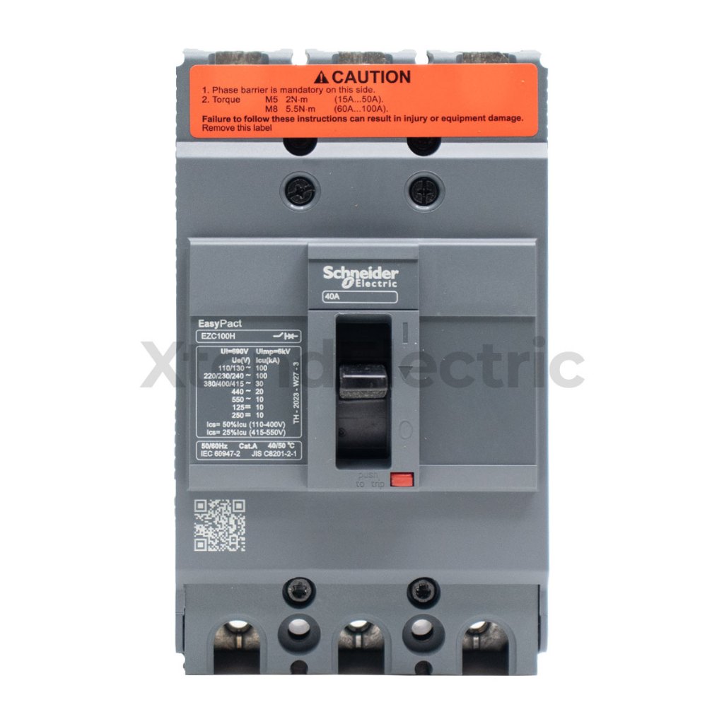 เบรกเกอร์ 40 แอมป์ 3 โพล 30kA EasyPact SCHNEIDER EZC100H3040
