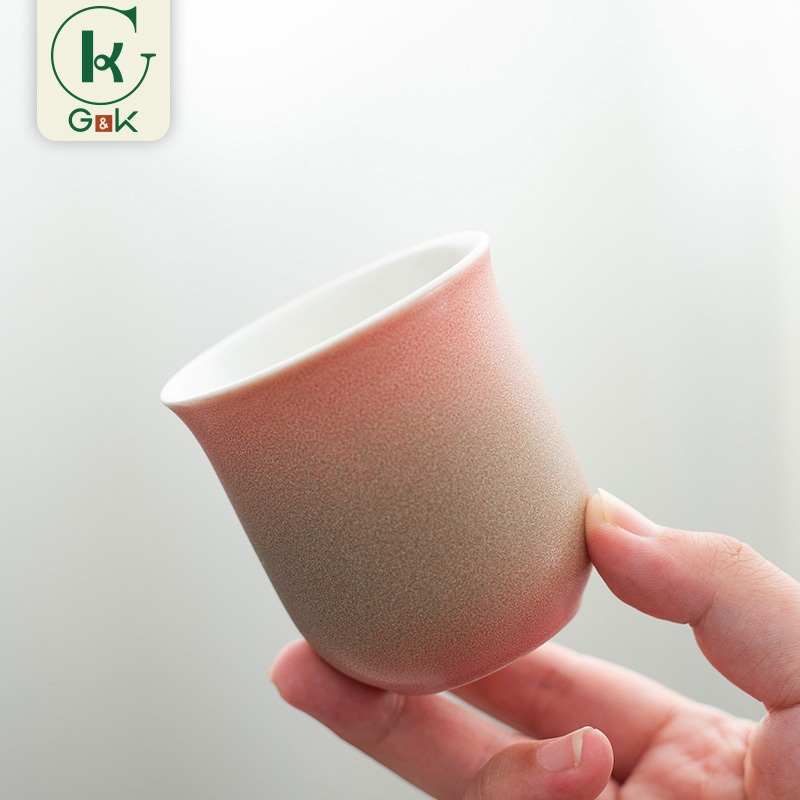 ชุดชาเซรามิคสีชมพู 1 กระติก 6 แก้ว กล่องของขวัญหรู สำหรับบ้าน-ออฟฟิศ กาน้ำชาความจุใหญ่ - รูปที่ 5